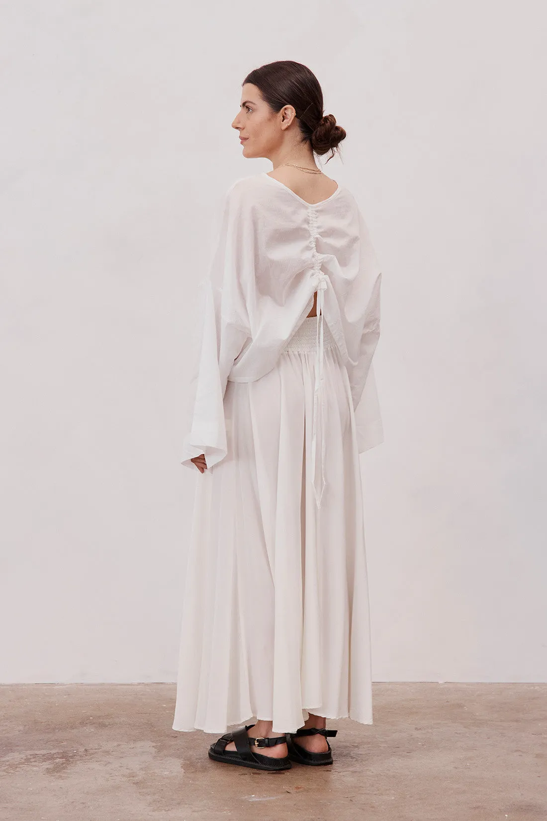 Ulla Silk Skirt Ivory