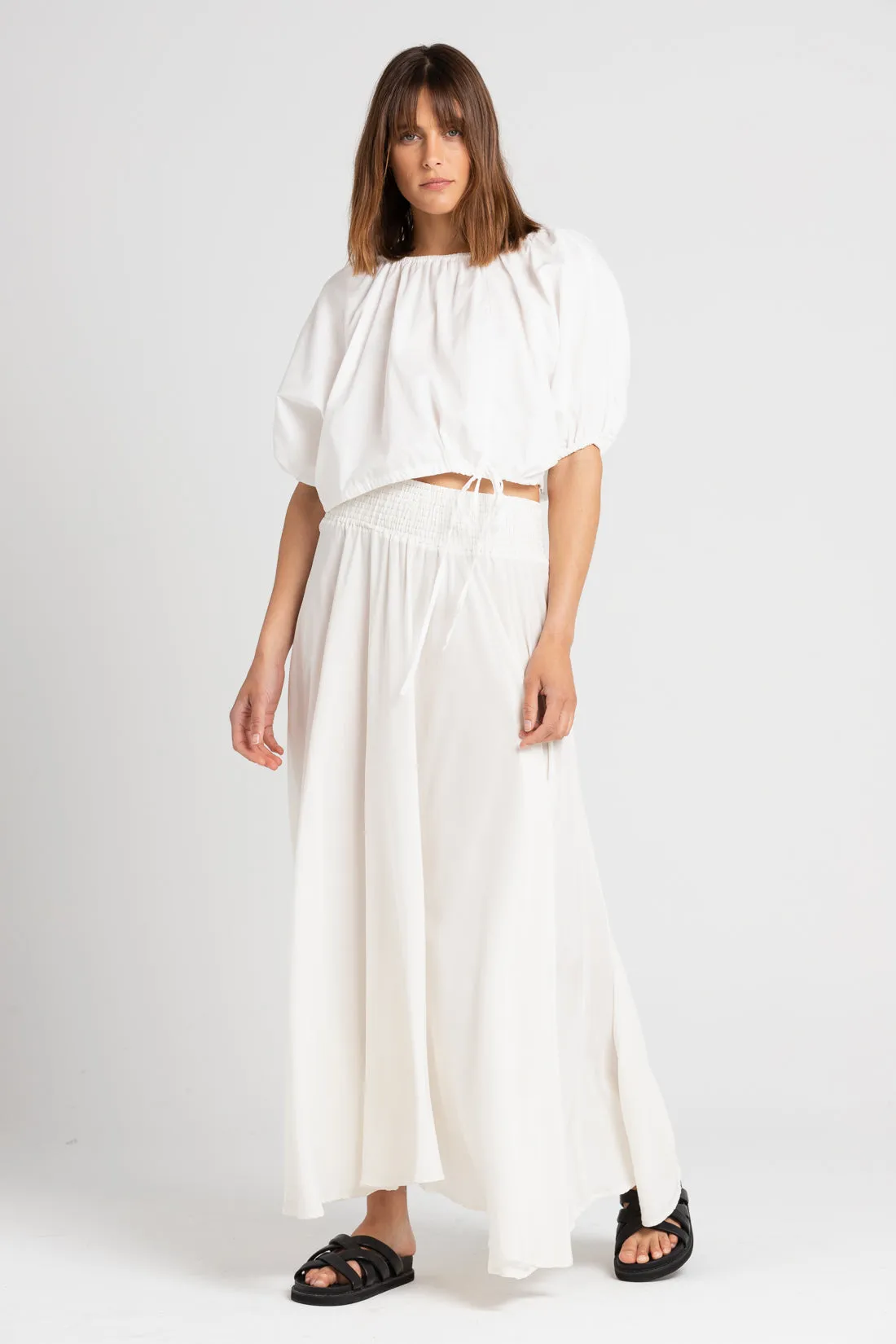 Ulla Silk Skirt Ivory