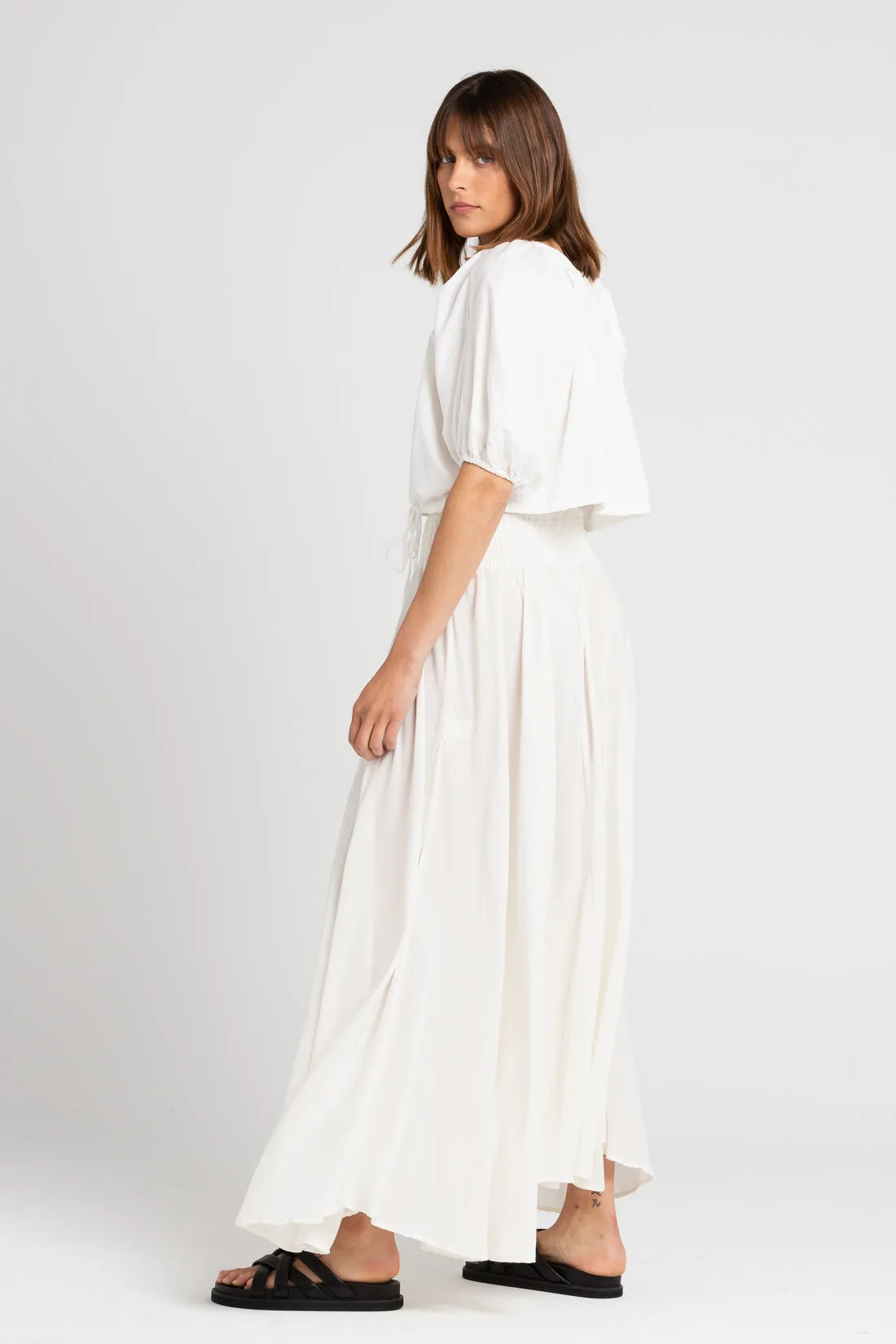 Ulla Silk Skirt Ivory
