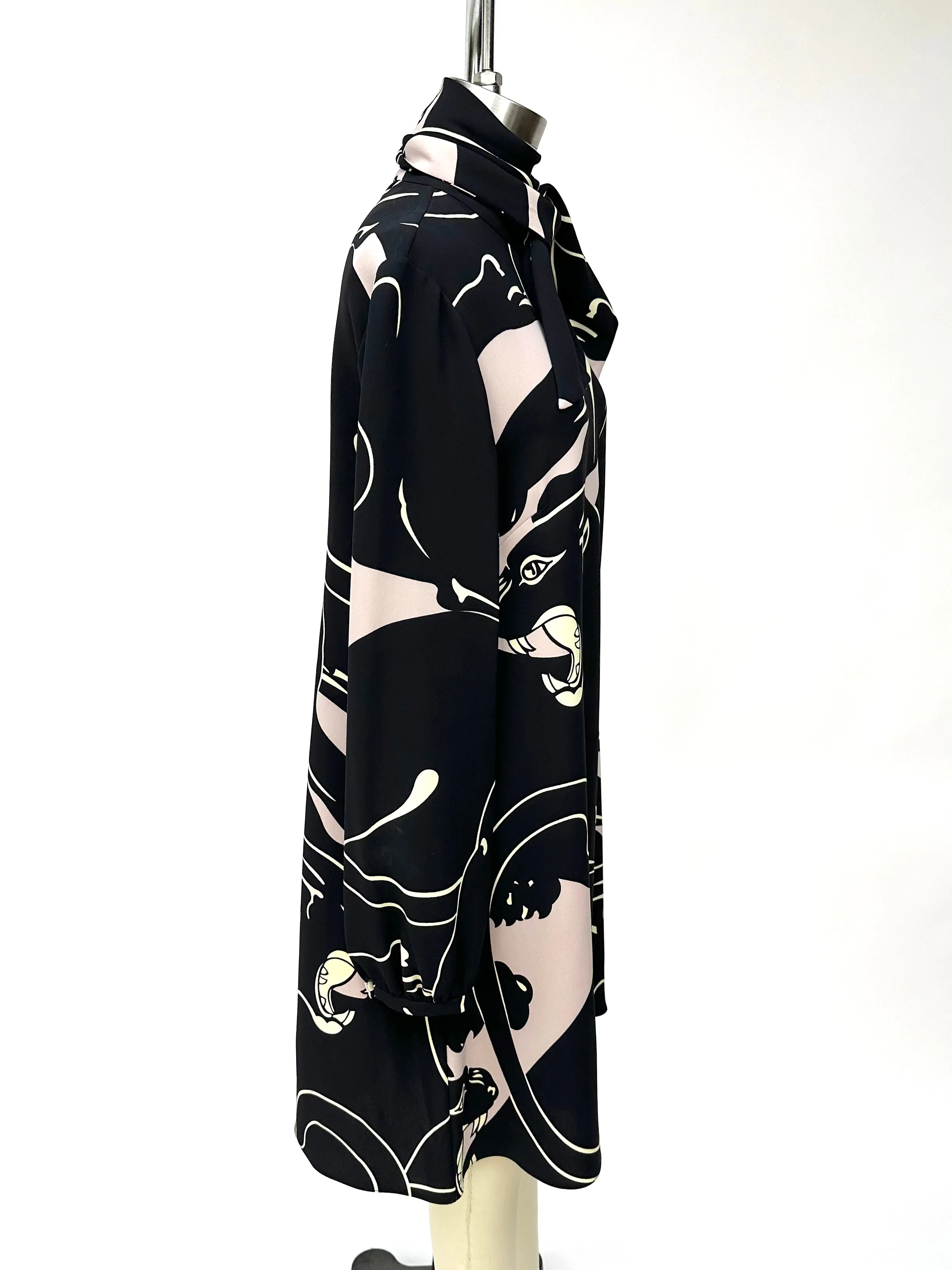 Valentino Silk Crepe Panther Dress