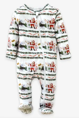 Velvet Fawn Ticket Please Zipper Footie Jammie