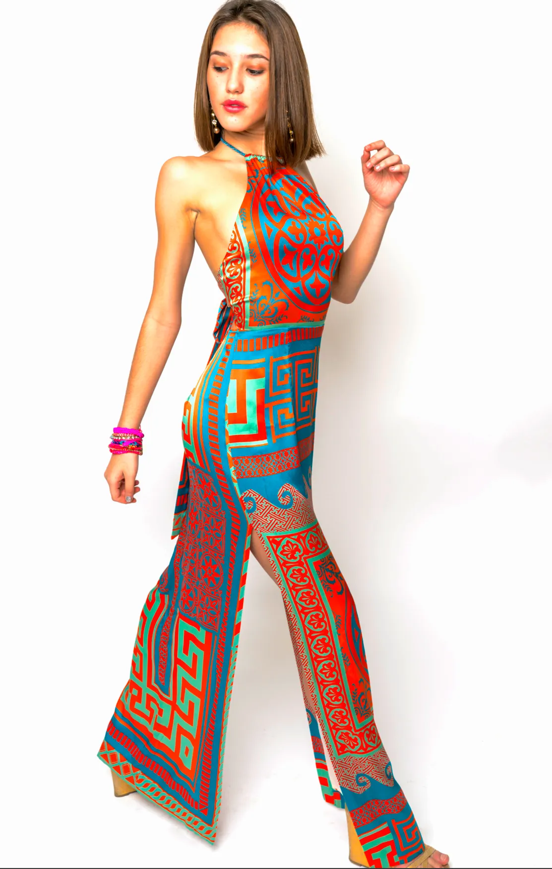 Venus Orange Blue Dress