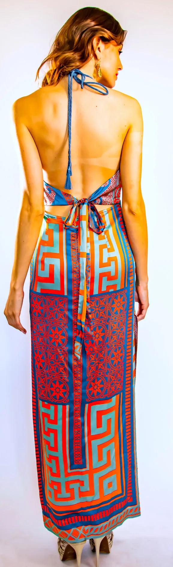 Venus Orange Blue Dress