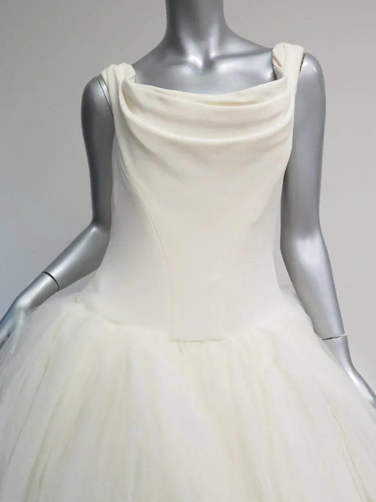 Vera Wang Women's Dress: Cream Silk Blend Size 10, Pre-owned