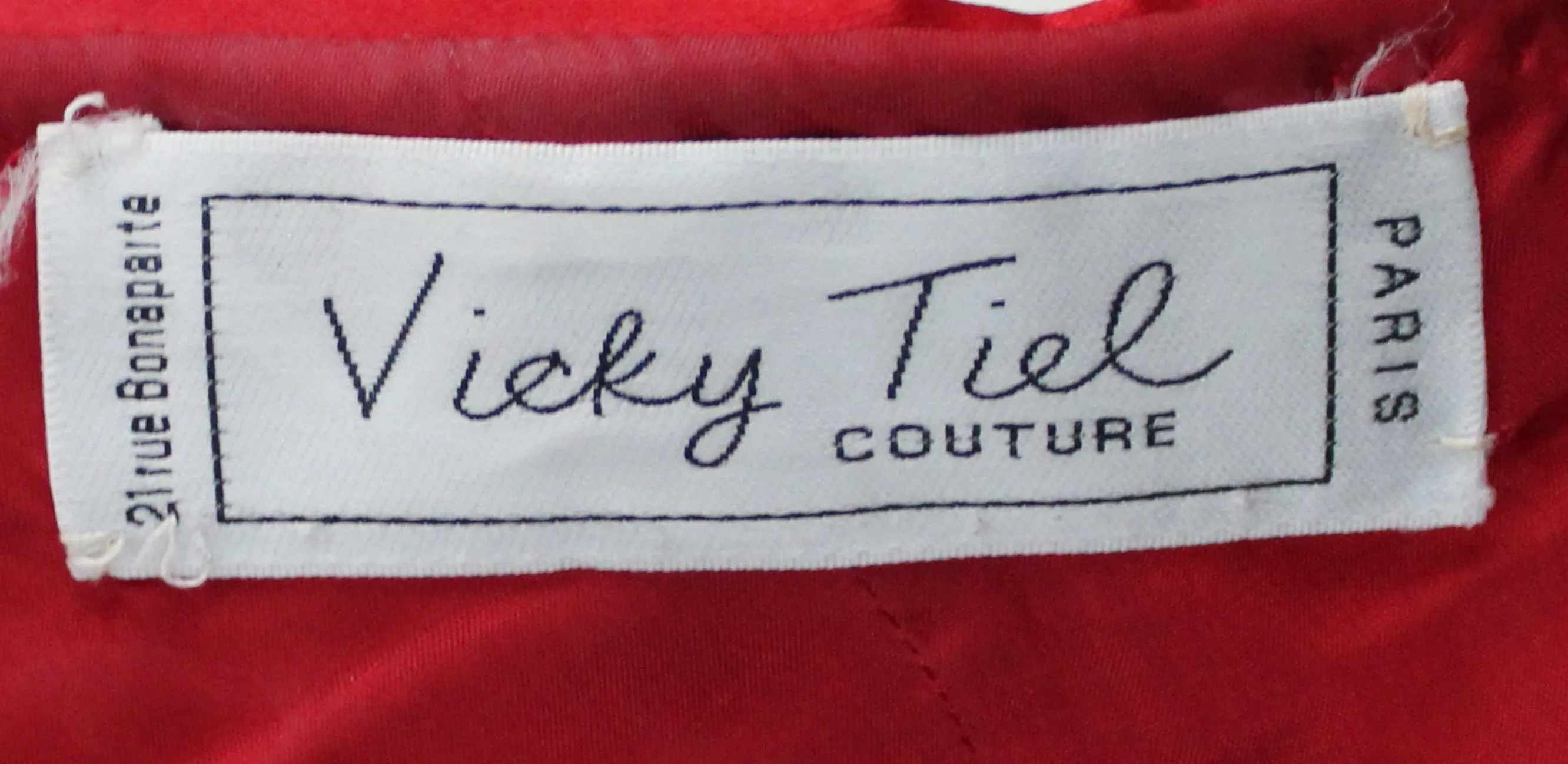 Vicky Tiel Red Ruched Corset, US 2