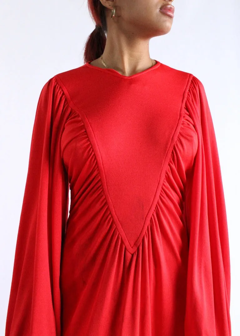 Vintage Red Dress D0048