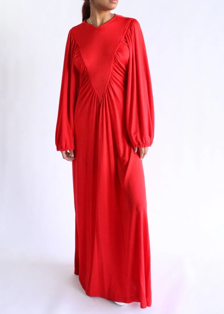 Vintage Red Dress D0048