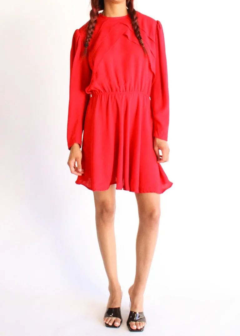 Vintage Red Dress D0195