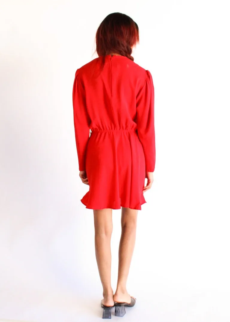 Vintage Red Dress D0195
