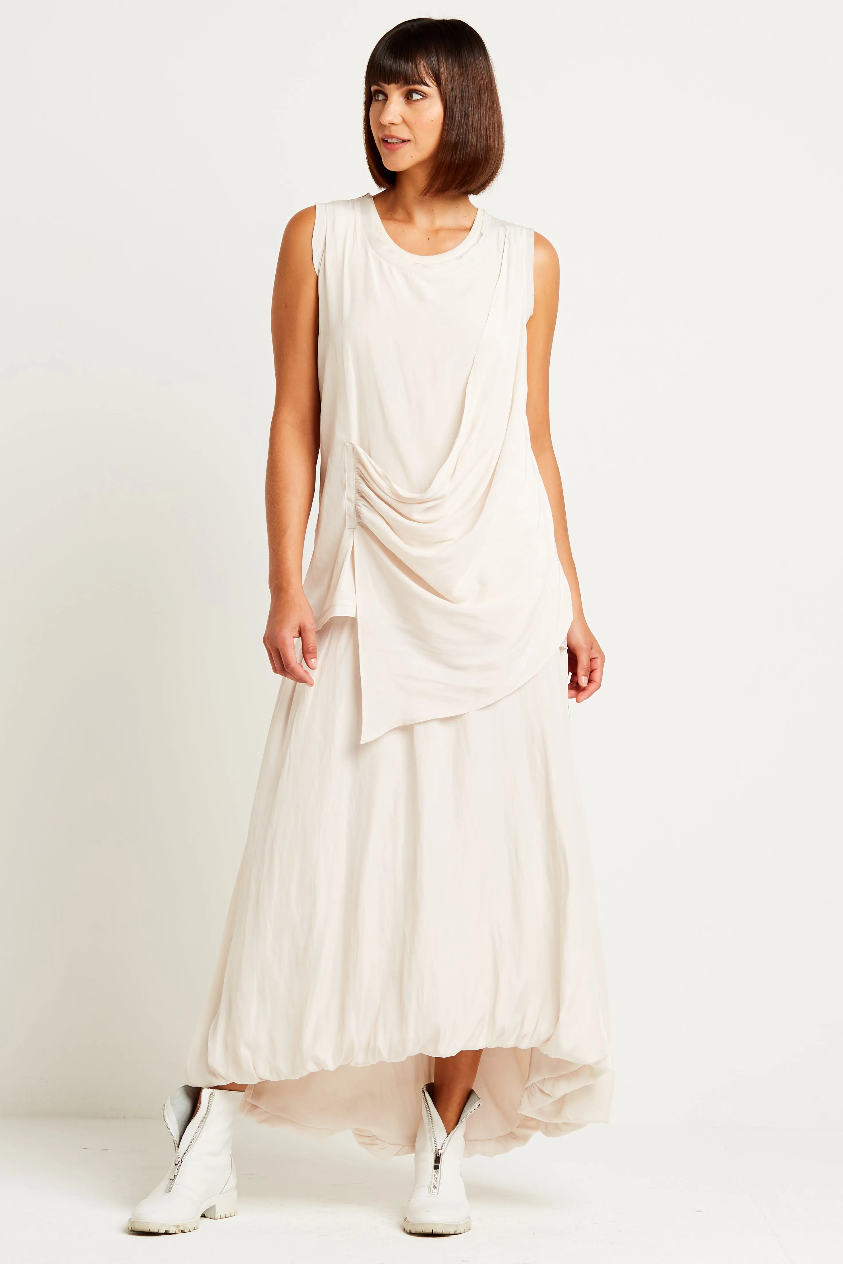 Washable Silk Draped Tank