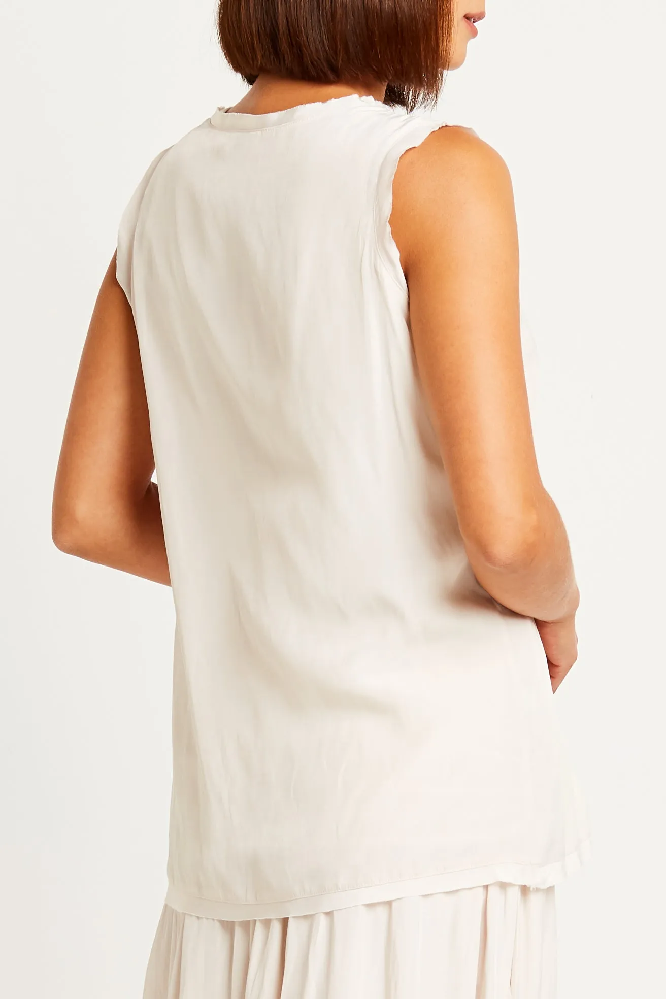 Washable Silk Draped Tank