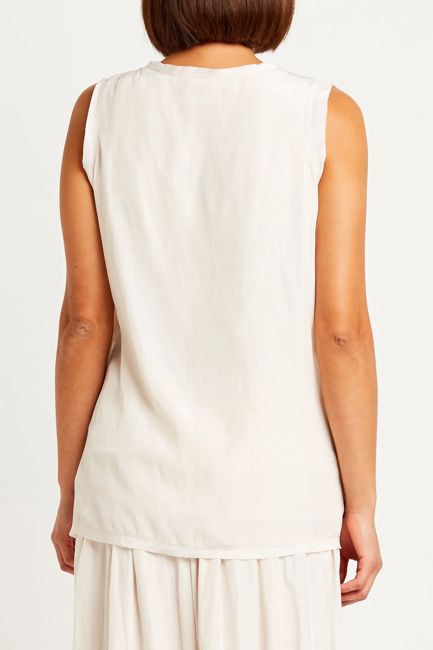 Washable Silk Draped Tank