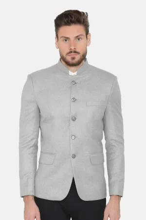 Wool Blend Blue Bandhgala