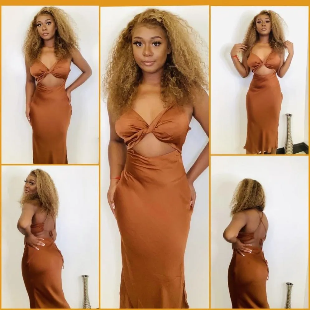 Yonce' Dress - Copper Brown
