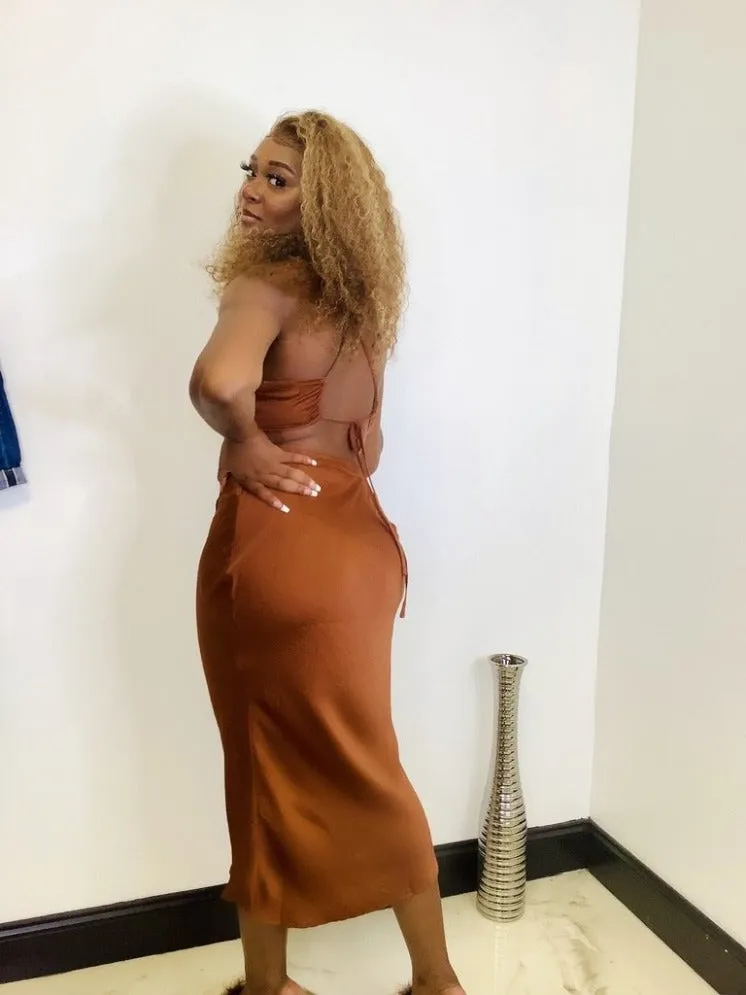 Yonce' Dress - Copper Brown